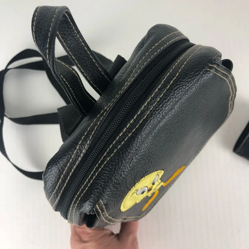 Warner Bros. Tweety Black Backpack and Wallet Set with Yellow Accents